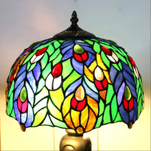 Load image into Gallery viewer, Antique Tiffany Lamp Peacock | Glass Tabletop