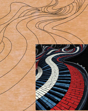 Load image into Gallery viewer, Piano Keys with Pattern 16"x20" (pre-drilled for hanging kit)