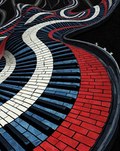 Load image into Gallery viewer, Piano Keys with Pattern 16"x20" (pre-drilled for hanging kit)