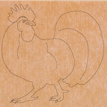 Load image into Gallery viewer, Proud Rooster with Pattern 14" x 14" (pre-drilled for hanging kit)