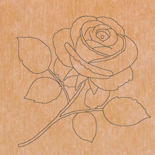 Load image into Gallery viewer, Rose with Pattern 12" x 12" (pre-drilled for hanging kit)