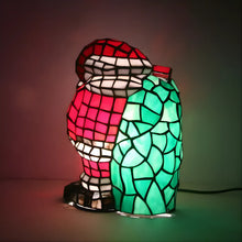 Load image into Gallery viewer, Santa Standing Tiffany-Inspired Lamp Glass Tabletop