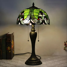 Load image into Gallery viewer, Tiffany-Inspired Lamp with Sea Green Glasswork