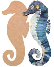 Load image into Gallery viewer, Seahorse Mosaic Backer (pre-drilled for hangable kit)