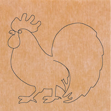 Load image into Gallery viewer, Rooster with Pattern 8"x8"  (pre-drilled for hanging kit)