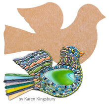 Load image into Gallery viewer, Dove Mosaic Backer (pre-drilled for hangable & stakeable kits)