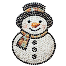 Load image into Gallery viewer, Snowman Mosaic Backer (pre-drilled for hangable)