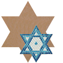Load image into Gallery viewer, Star of David Mosaic Backer (pre-drilled for hangable)