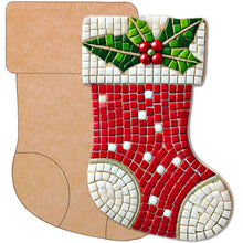 Load image into Gallery viewer, Stocking Mosaic Backer (pre-drilled for hangable)