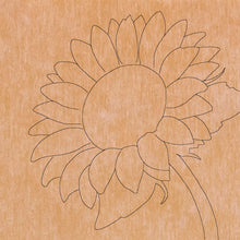 Load image into Gallery viewer, Sunflower with Pattern 14" x 14" (pre-drilled for hanging kit)