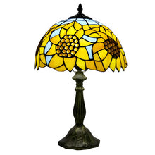 Load image into Gallery viewer, Sunflower Tiffany-Style Lamp with Vibrant Glasswork