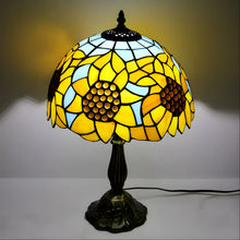Load image into Gallery viewer, Sunflower Tiffany-Style Lamp with Vibrant Glasswork