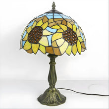 Load image into Gallery viewer, Sunflower Tiffany-Style Lamp with Vibrant Glasswork