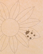 Load image into Gallery viewer, Sunflower and Ladybug 16"x20" (pre-drilled for hanging kit)