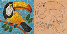 Load image into Gallery viewer, Toucan with Pattern 12" x 12"  (pre-drilled for hanging kit)