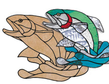 Load image into Gallery viewer, Trout Jumping (with pattern - pre-drilled for hanging kit and stakeable kit)