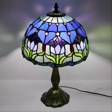 Load image into Gallery viewer, Mini Tiffany-Inspired Lamp with Tulip Glass Design