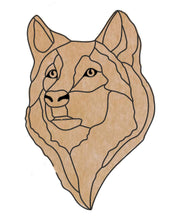 Load image into Gallery viewer, Wolf (with pattern - pre-drilled for hanging kit)