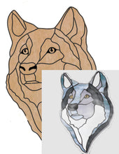 Load image into Gallery viewer, Wolf (with pattern - pre-drilled for hanging kit)