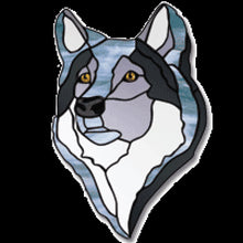 Load image into Gallery viewer, Wolf (with pattern - pre-drilled for hanging kit)
