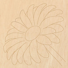 Load image into Gallery viewer, White Daisy with Pattern 14"x14" (wood)