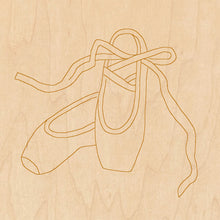 Load image into Gallery viewer, Ballet Shoes with Pattern 8" x 8"