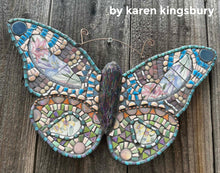 Load image into Gallery viewer, Butterfly Mosaic Backer (pre-drilled for hangable & stakeable kits) 1/2" thick
