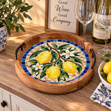 Load image into Gallery viewer, 11.6" Round Mosaic Tray Insert – Lemon

