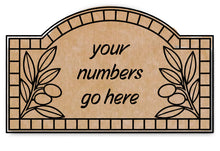 Load image into Gallery viewer, 12" x 17" Rue St. Honore Personalized Waterproof Mosaic House Number Plaque
