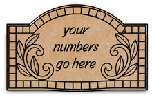 Load image into Gallery viewer, 12" x 17" Rue St. Honore Personalized Waterproof Mosaic House Number Plaque
