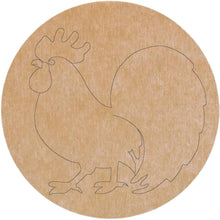 Load image into Gallery viewer, Round Rooster Mosaic Backer 11.6&quot; with Pattern for Serving Tray
