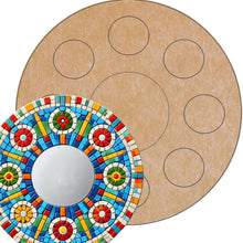 Load image into Gallery viewer, 12&quot; Circle Skeewbacker &amp; Pattern with 4&quot; Acrylic Mirror
