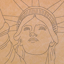 Load image into Gallery viewer, Lady Liberty with Pattern 12&quot; x 12&quot;  (pre-drilled for hanging kit)
