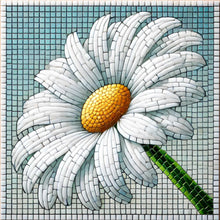 Load image into Gallery viewer, White Daisy with Pattern 14&quot; x 14&quot;  (pre-drilled for hanging kit)
