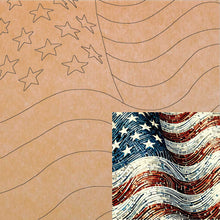 Load image into Gallery viewer, Furled Flag 14&quot;x14&quot; with Pattern (pre-drilled for hanging kit)
