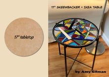Load image into Gallery viewer, Circle 17" Tabletop Mosaic Round Backer for 17-1/2" Ikea Base, 1/2" thick
