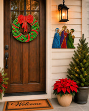 Load image into Gallery viewer, 3 Wise Men Mosaic Backer with Pattern 13"x13.7" (pre-drilled for hangable)

