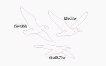 Load image into Gallery viewer, 3 Birds in Flight (each pre-drilled for hanging kit)
