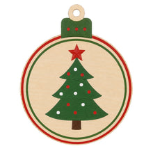 Load image into Gallery viewer, 4" Round Wooden Ornament with hook

