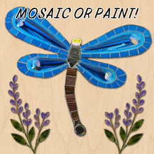 Load image into Gallery viewer, 8" x 8" Dragonfly Mosaic or Paint on Wood Backer
