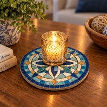 Load image into Gallery viewer, Geometric Candle Platform Laser-Printed Waterproof Mosaic Backer
