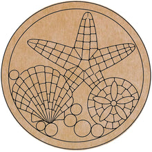 Load image into Gallery viewer, Coastal Candle Platform Laser-Printed Waterproof Mosaic Backer
