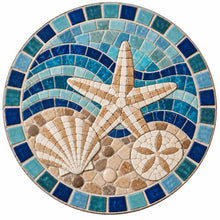 Load image into Gallery viewer, Coastal Candle Platform Laser-Printed Waterproof Mosaic Backer
