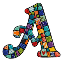 Load image into Gallery viewer, Letter A Mosaic Backer with Sawtooth
