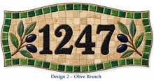 Load image into Gallery viewer, 8" x 16" George Street Personalized Waterproof Mosaic House Number Plaque

