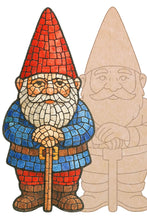 Load image into Gallery viewer, Gnome with Pattern 12&quot;  (pre-drilled for hanging kit and stakeable kit)
