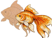 Load image into Gallery viewer, Goldfish Mosaic Backer 24"with Pattern (pre-drilled for hanging kit)
