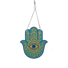 Load image into Gallery viewer, Hamsa Hand Skwiveler Mosaic Backer &amp; Hanger (pre-drilled for Skwiveler)
