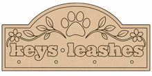 Load image into Gallery viewer, 8" x 16" Keys and Leashes Dog Paw Plaque
