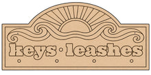 Load image into Gallery viewer, 8" x 16" Keys and Leashes Sun and Wave Plaque
